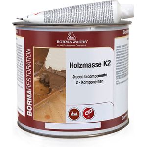 Borma Wachs Holzmasse K2 houtplamuur 2-componenten Zwart (kleur 60) 750ml