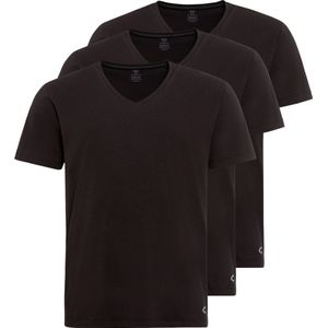 camel active V-neck Onderhemd in een pak van 3 - Maat menswear-XXL - Zwart