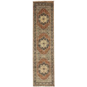 Loper Perzische Vloerkleed - Heriz - Tapijt - Handgeknoopt Tapijt - Handgemaakt - Afghaanse - Perzische Heriz 85 x 322 CM - %100 Wol
