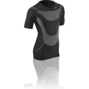 F-Lite | Megalight 140 | zweetshirt M | Regulerende kleding | Thermokleding | Zwart / Grijs | Onderkleding | Korte mouw | Fietsen | Wintersport | Base layer | Onder shirt voor alle jaargetijden