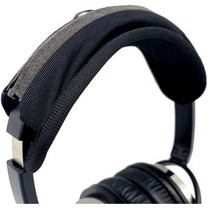 Universele vervangende hoofdbandkussenhoesbeschermer compatibel met ATH M50X, QC 35i/35ii, QC25, Solo 2/Solo 3, Studio 2/3 hoofdtelefoons