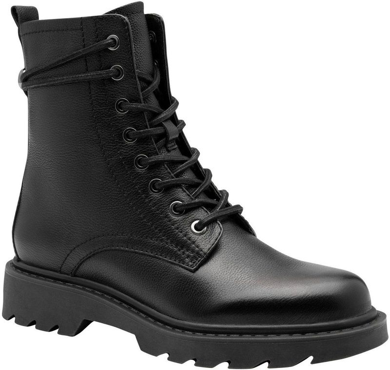 Tamaris - Lace Boot Flat 1-25219-45 - Veterlaarzen - Zwart