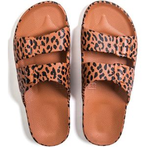 Freedom Moses Slippers Leo Toffee Caramel met Leopard print - 26-27