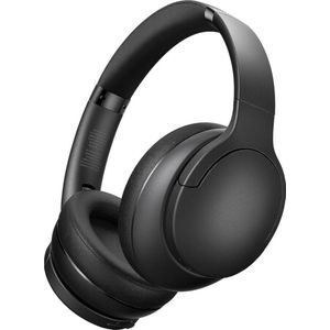 Opgewaardeerd-Draadloze Hoofdtelefoon Bluetooth V5.3, 90 uur Speeltijd Over-ear-koptelefoons met 3 EQ-modi, Hifistereo, Opvouwbare Koptelefoon met Microfoon voor Mobiel/TV/PC-Zwart