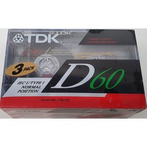 TDK 3-pack High precision cassette D60