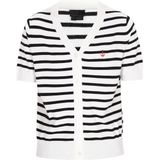 DreiMaster - Classic Look - Gebreid Vest - Zwart / Offwhite