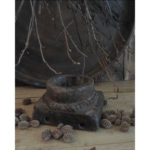 Authentieke oude houten spicebox uit India/Oud houten kruidenbakje