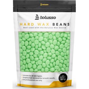 Bolusso - Tea Tree Wax Bonen - 100 gram - Ontharen Zonder Waxstrips - Geschikt Voor Gehele Lichaam - Wax Parels - Wax Korrels - Snel Resultaat - Thuis Harsen - Effectiefst Met Het Bolusso Wax Apparaat