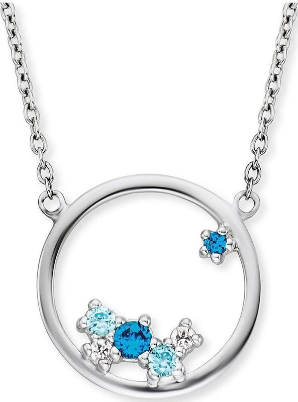 Engelsrufer - Ketting - Zilver - 925 Sterling Zilver - Zirkonia - Lengte circa 44 cm