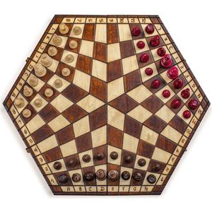 Chess the Game - Schaakspel voor 3 personen - Groot formaat - Uniek schaakspel!