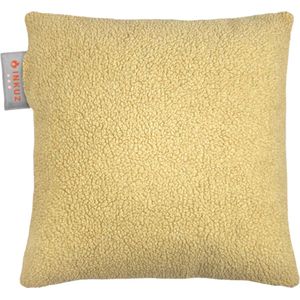 Inkuz Warmtekussen - Infrarood - Draadloos - Teddy - Donkerbeige - Gote powerbank - Oplaadbaar - Warmte kussen - 45x45