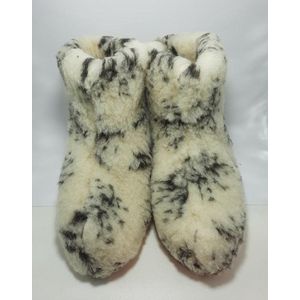 Schapenwollen sloffen bont maat 37 100% natuurproduct comfortabele nieuwe luxe sloffen direct leverbaar handgemaakt - sheep - wool - shuffle - woolen slippers - schoen - pantoffels - warmers - slof -