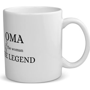 Akyol - oma the woman the legend koffiemok - theemok - Oma - oma - verjaardag oma - cadeautje - kado - geschenk - 350 ML inhoud