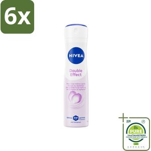 NIVEA Deodorant Spray Double Effect 150 ml - Voordeelverpakking - 6 stuks - NIVEA deodorant - Anti-transpirant