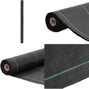 vidaXL Worteldoek 1,5x25 m polypropeen zwart - Worteldoek - Worteldoeken - Onkruiddoek - Anti Worteldoek