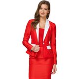 Suitmeister Santa outfit - Dames Pak met Rok - Kerst - Rood - Maat M