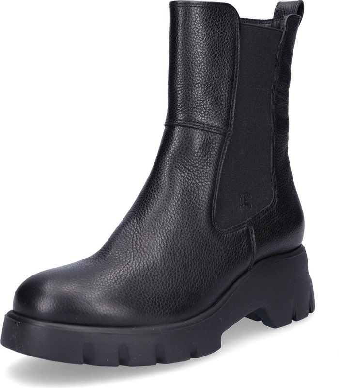 Enkellaarsjes - Effen - Leer - Blokhak - Ritssluiting - Middelhoge Hak