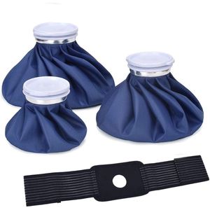 4 stuks - 3 maten - Set ijspakkingen - Herbruikbare ijspakkingen en warmwaterkruiken - Voor verwondingen, warme en koude therapie en pijnverlichting - Wordt geleverd met riem
