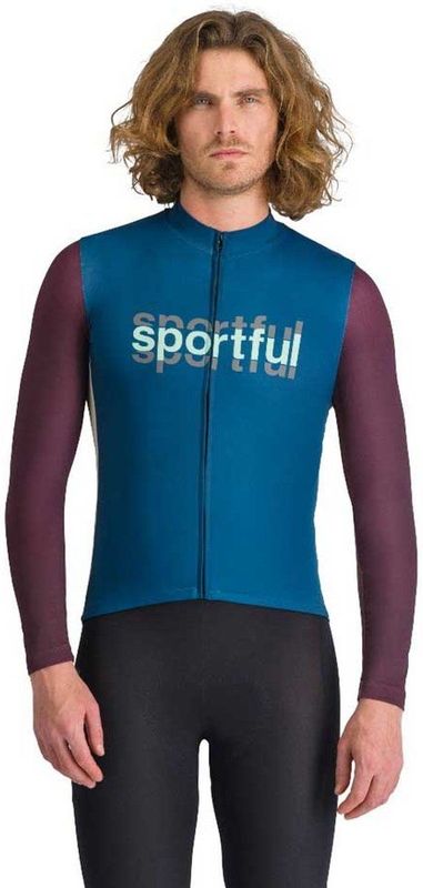 Sportful - Supergiara Logo Thermal - Trui - Blauw - Lange Mouwen