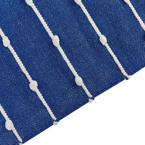 KONDHALI - Modern vloerkleed - Blauw - 80 x 150 cm - Katoen