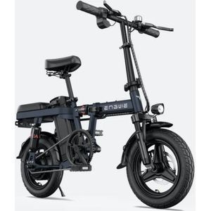 T14 vouwbaar Fatbike E-bike 250 Watt motorvermogen topsnelheid 25 km/u Fat tire 14’’ banden kilometerstand 35km elektrische modus Blauw