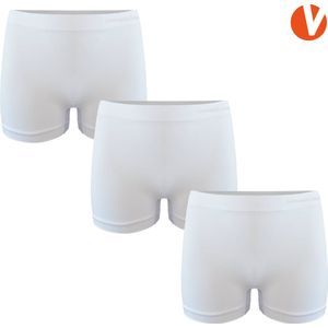 Boxershorts Dames - Microfiber - Naadloos en Elastisch - 3-Pack - Wit - Maat S-L | Dames Ondergoed