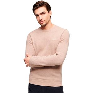 Superdry Essential Slim Fit Ronde Hals Sweater Beige M Man