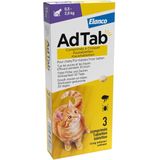 Elanco - Adtab Anti Vlooien en Teek Kauwtabletten Kat - 3 stuks - 0,5-2,0 kg