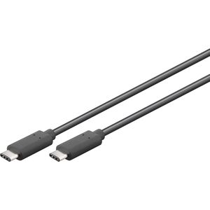 S-Impuls USB-C naar USB-C kabel - USB3.1 Gen 2 - tot 20V/3A / zwart - 1,8 meter