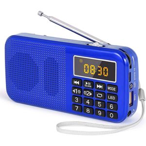 Draagbare FM Radio met Oplaadbare Batterij en Multifunctionele Functies