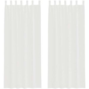 vidaXL - Gordijnen - Wit - 140x260 cm - 2 Stuks