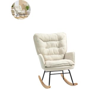 Fauteuil - Relaxzetel - Relaxstoel - Relaxfauteuil - Stoel - Met armleuning - Voor één Persoon - Beige