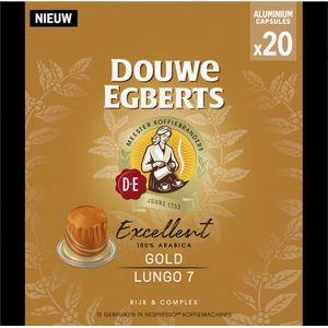 Douwe Egberts Excellent Gold Lungo Koffiecups - Intensiteit 5/9 - 20 capsules