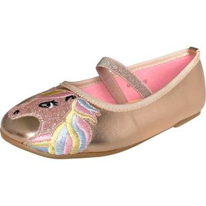 Prinsessen schoenen Eenhoorn schoenen ballerina Unicorn rosé goud maat 30 - binnenmaat 19 cm - bij jurk