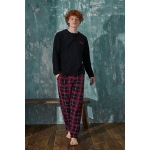 Arcan | Heren Fleece Pyjama Set | Lange Mouwen | 18113-4 | XL