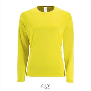 SOL'S - L02072 - T-shirt - Neon Geel - Lange Mouwen
