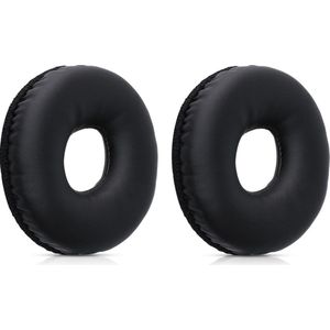 kwmobile 2x oorkussens compatibel met Logitech H390 / H600 - Earpads voor koptelefoon in zwart