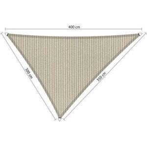 Shadow Comfort® Ongelijkzijdige Schaduwdoek - UV Bestendig - Zonnedoek - 300 x 350 x 400 CM - Sahara Sand