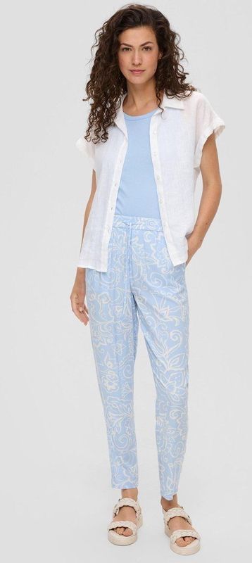 Broek - Viscose - Bloemenprint - Tapered - Mid Waist