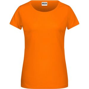 James and Nicholson - Dames T-Shirt (Oranje/Wit) Maat S - EK-WK-Olympische Spelen