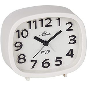 Moderne kwartswekker analoog zonder tikken - Geluidsarme wekker voor een rustige nachtrust