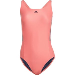 adidas Performance Mid 3-Stripes Swimsuit - Dames - Rood- 40