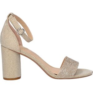 La Strada Champagne glitter sandaal met hak dames - maat 40