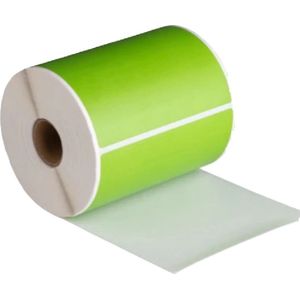 Label Tape Geschikt voor Zebra Label - 800264-605 | 102 x 150 mm | Groen - 300 Labels per rol - 1 stuk - Geschikt voor: ZD420D SLP-DX420G TD-4100N A300 DA402 GK420D ZT220 (T)LP 2742 Z4M Plus ZT200 (T)LP 3842 ZT230 (T)LP 2844 B-EV4D B-EV4T TD-2130N