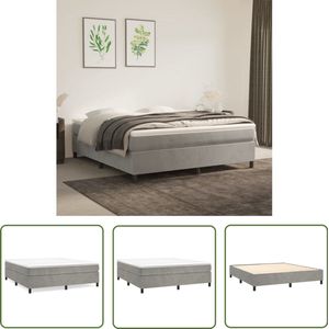 Stijlvol Boxspringbed 180x200 cm met Matras & Topper Boxspringbed - Fluweel - Pocketvering - Middenhard - Boxspring