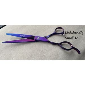 JAXX-schaar-hondenschaar-linkshandig-6 inch-ergonomisch-professionele- Purple-paars-honden trimset-trimschaar voor honden-schaar- labradoodle-japans staal-hoogwaardige-kwaliteit