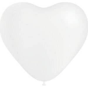 Witte Hartjes Ballonnen 30cm 8 stuks