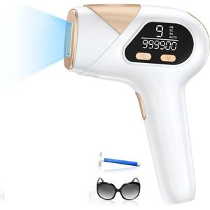IPL Laser Ontharingsapparaat - Laser Ontharing - Ontharingsapparaat Laser - Ontharingsapparaten Laser - 999.900 Flitsen - 9 Energieniveaus - 3 in 1 Functie Voor Permanente Haarverwijdering - Automatische & Handmatige Modus - Voor Heel Het Lichaam