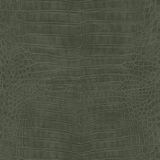 Rasch - 751352 - Vliesbehang - Groen - Krokodil Lederlook