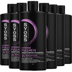 Syoss - Intense Fullness - Shampoo - 6 x 440 ml - Voor Fijn Haar